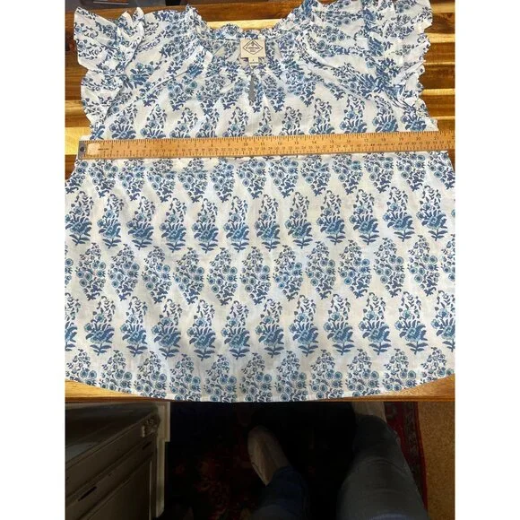 St John’s Bay women’s blouse, size large 100 % cotton - Picture 7 of 8